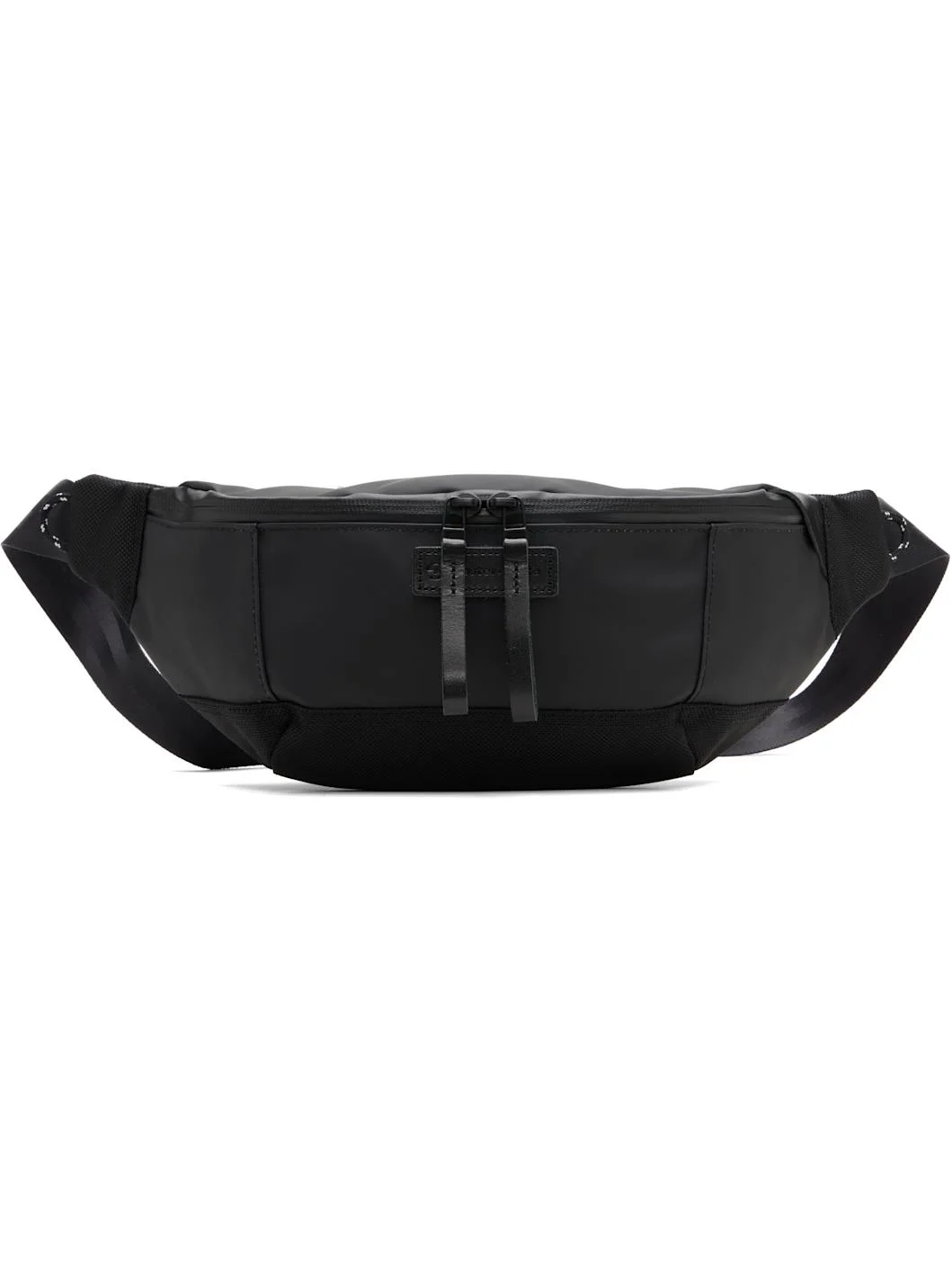 Black Slick Waist Belt Bag - 1