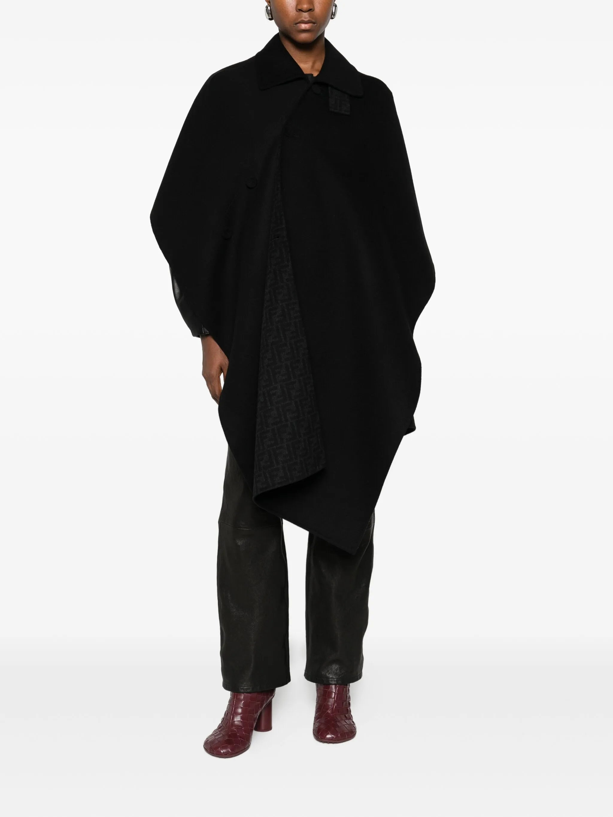 Fendi Buttoned Cape - 4