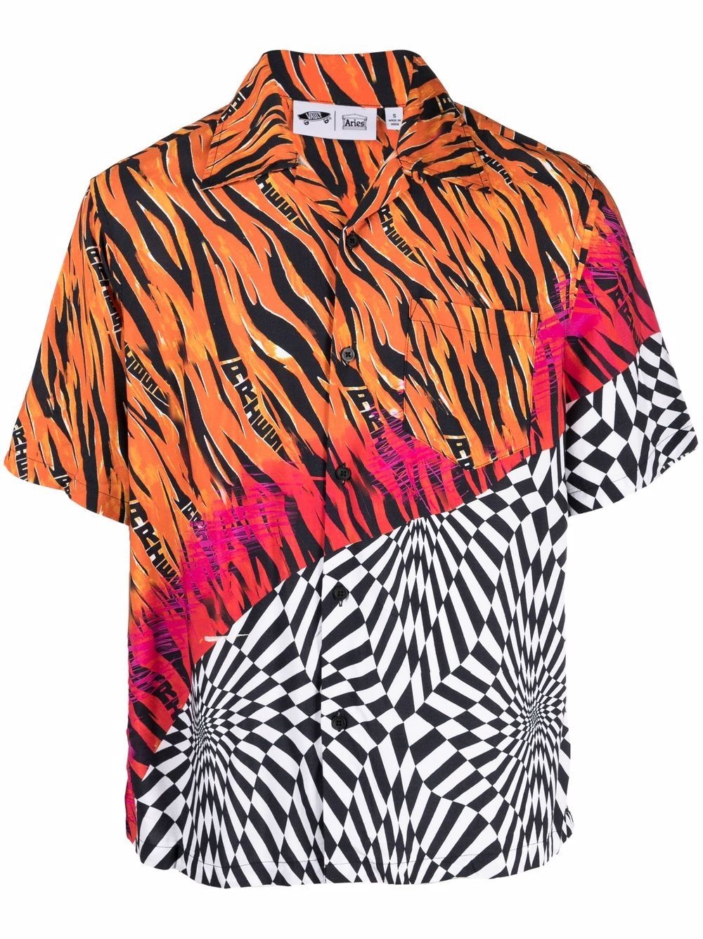 x Aries distorted check shirt - 2