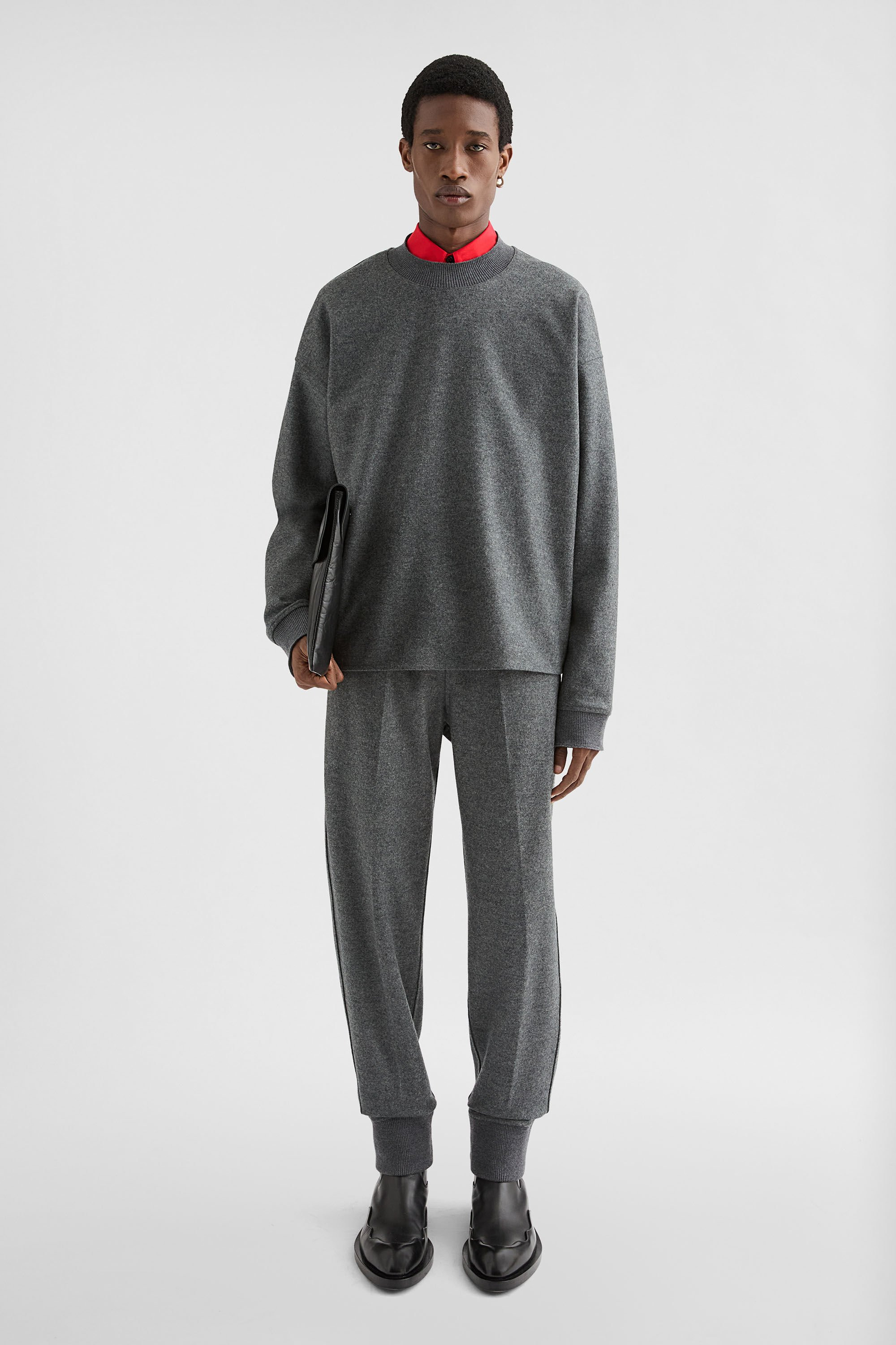 Wool Melton Sweatpants - 2