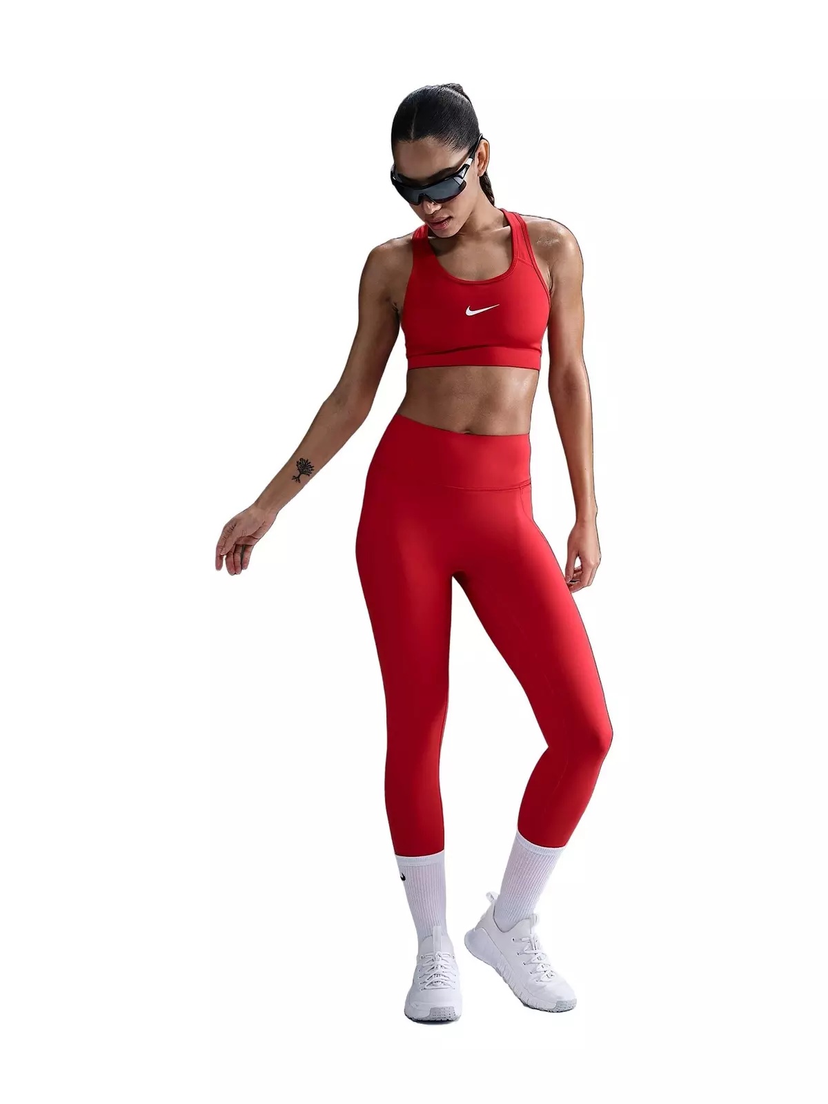 Women's Universa Med-Support High-Waisted 7/8 Leggings w/Pockets -Red - 5
