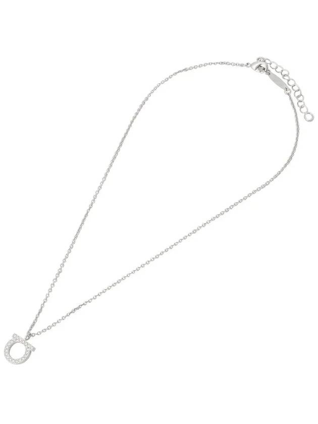 【Ferragamo】Gancini Large Crystals Necklace Brass Glass Gancini crystals necklace - S - Women | Ferragamo
