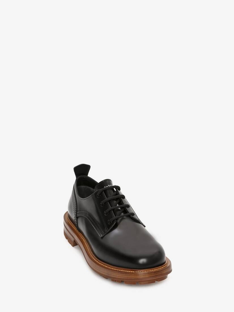 Alexander McQueen Worker Lace-up in Black outlook