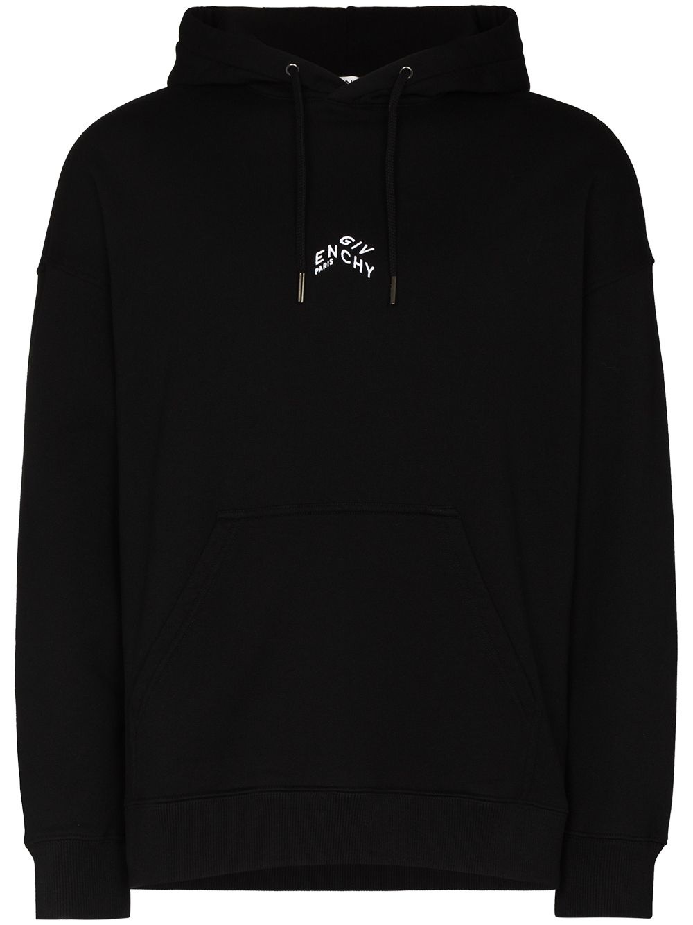 Refracted Logo cotton hoodie - 1