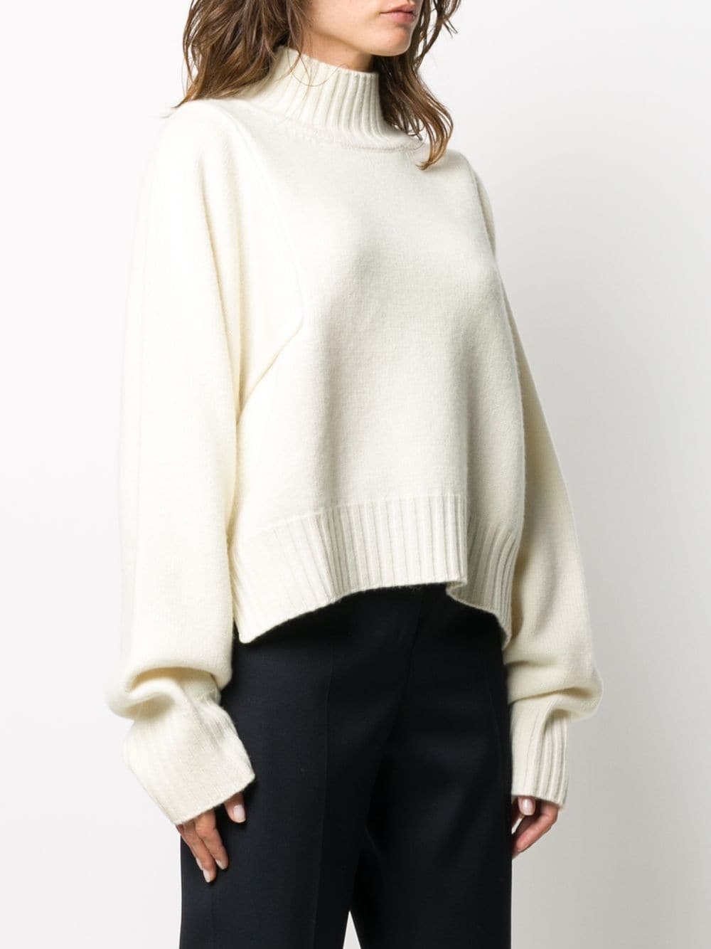 raised seam wool jumper - 3