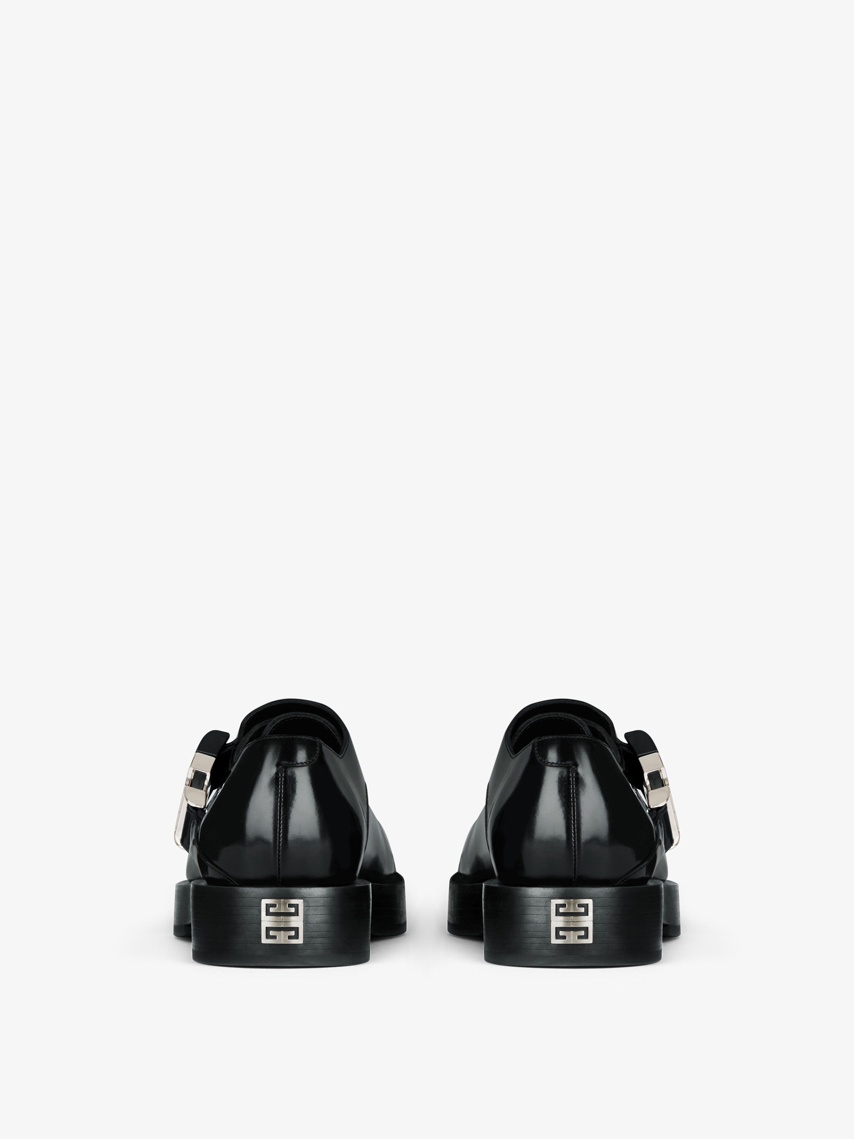 SQUARED DERBIES IN LEATHER WITH 4G BUCKLE - 8