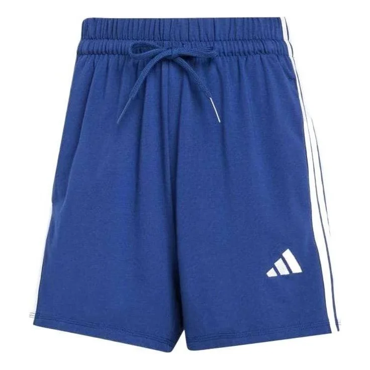 (WMNS) adidas Essentials 3-Stripes Cotton Shorts 'Blue' JD0913 - 1