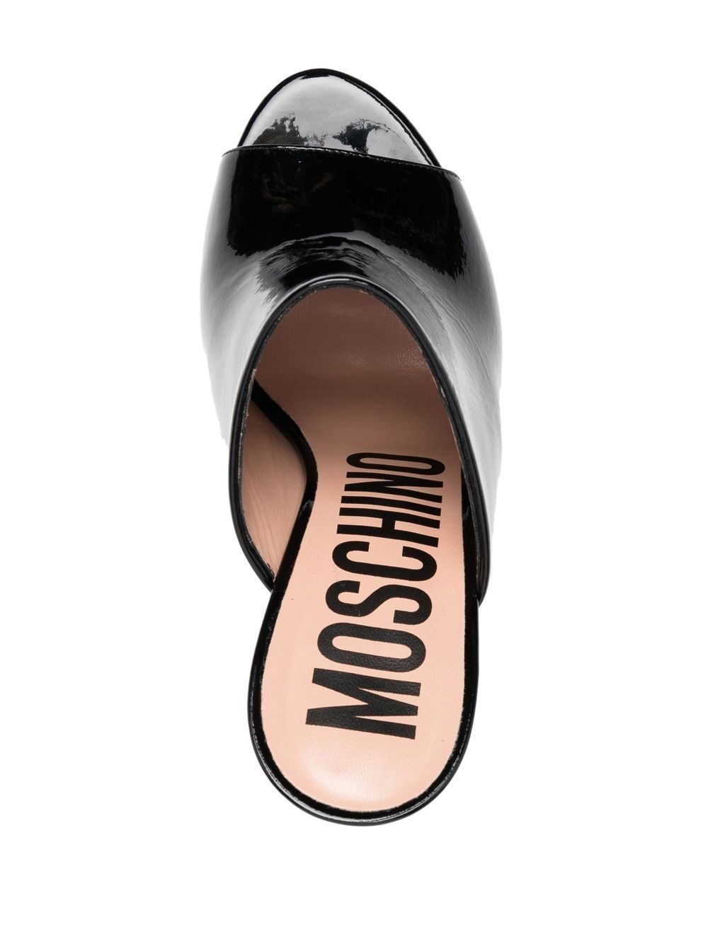 embossed-logo wedge mules - 4