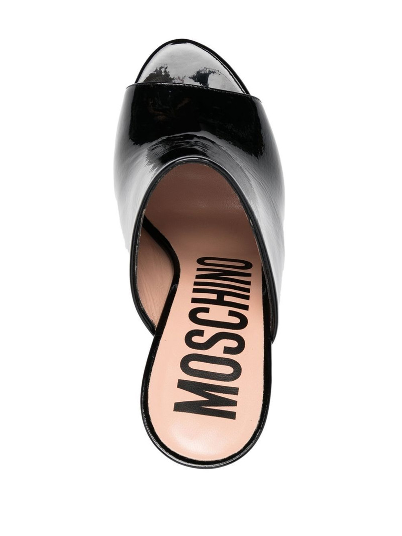 embossed-logo wedge mules 4