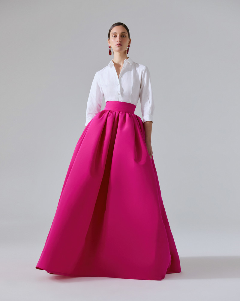 CAROLINA HERRERA Icon Pearl-Button Blouse outlook