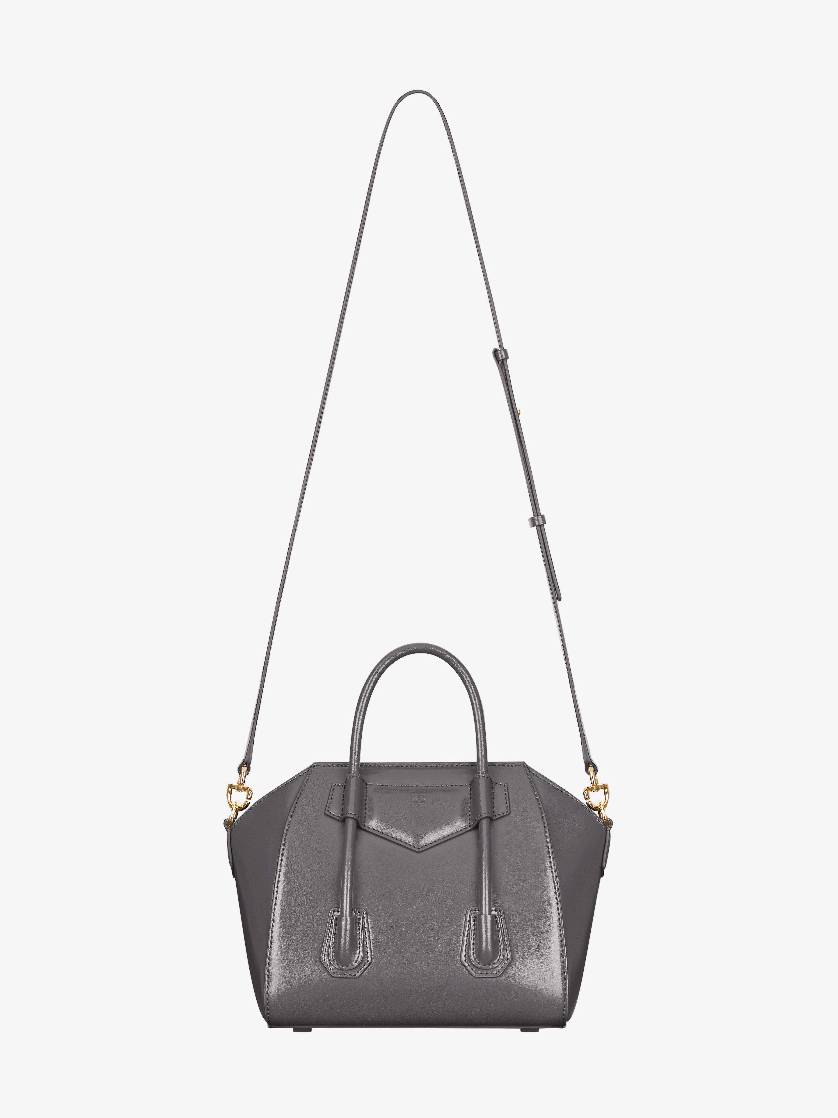 MINI ANTIGONA LOCK BAG IN BOX LEATHER - 4