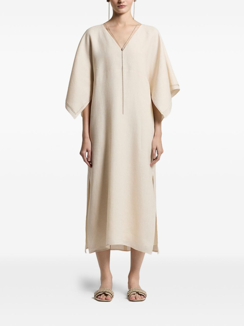Aurea V-neck midi dress 1