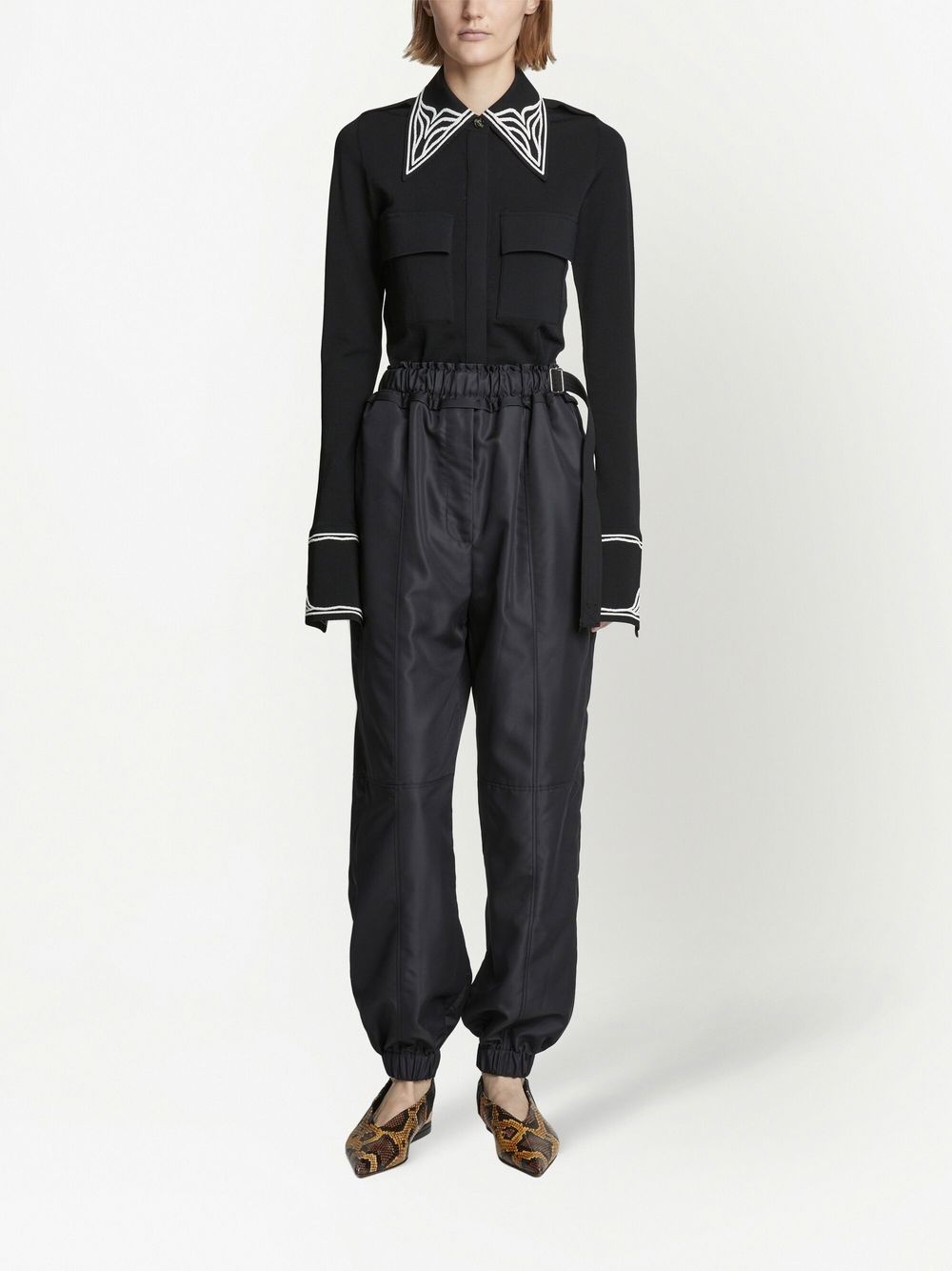 Silk Nylon Taffeta Pull On Pant - 2