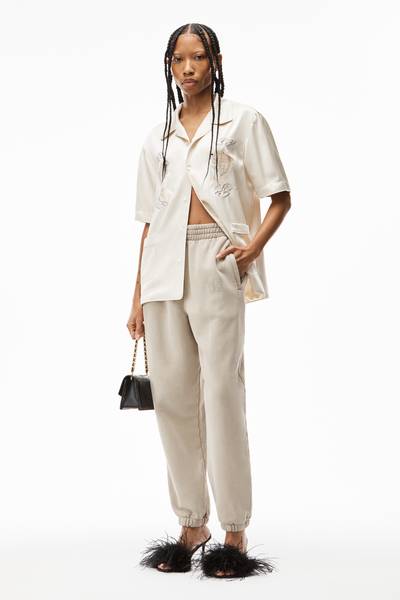 Alexander Wang PUFF LOGO SWEATPANT IN STRUCTURED TERRY outlook