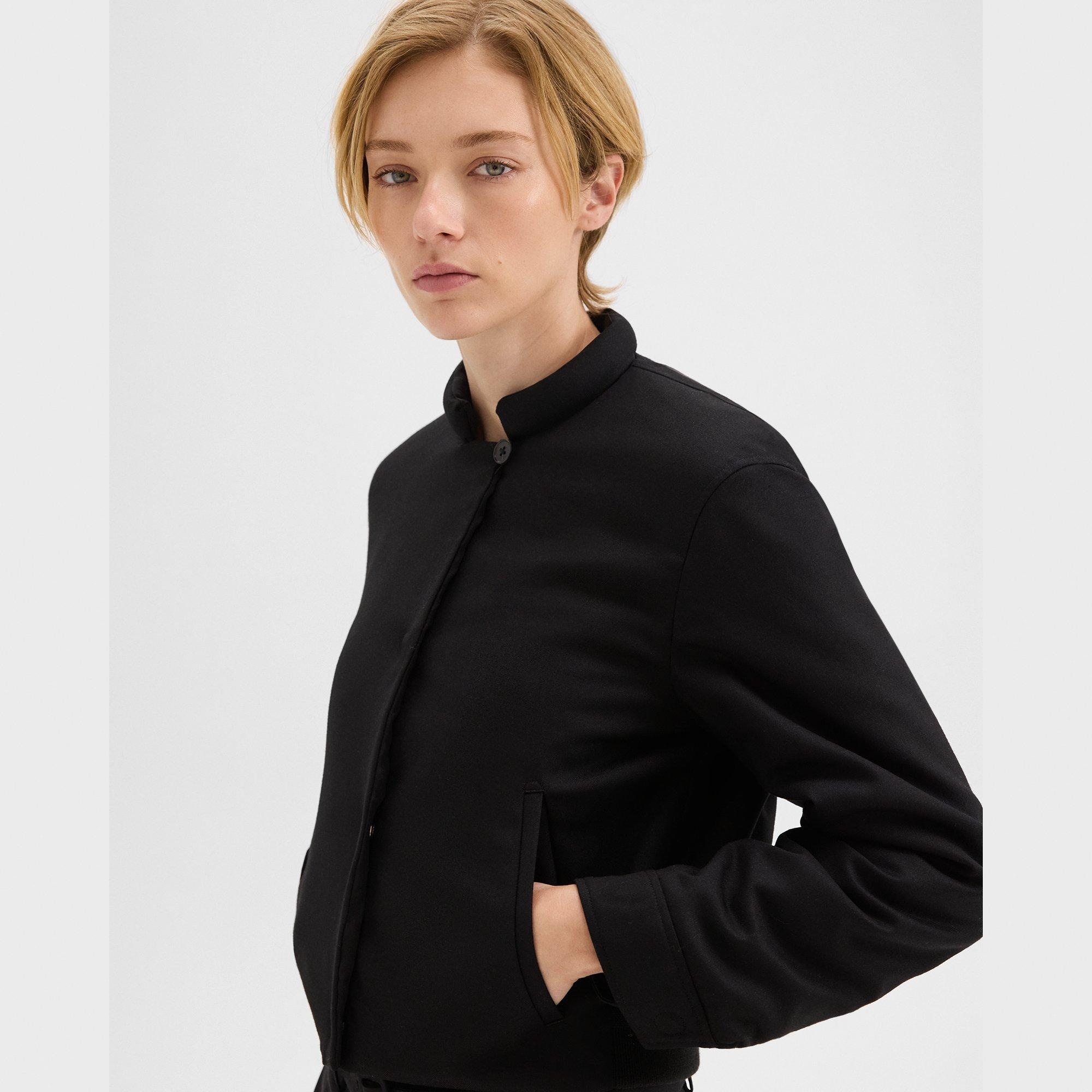 Cropped Jacket in Stretch Flannel - 5
