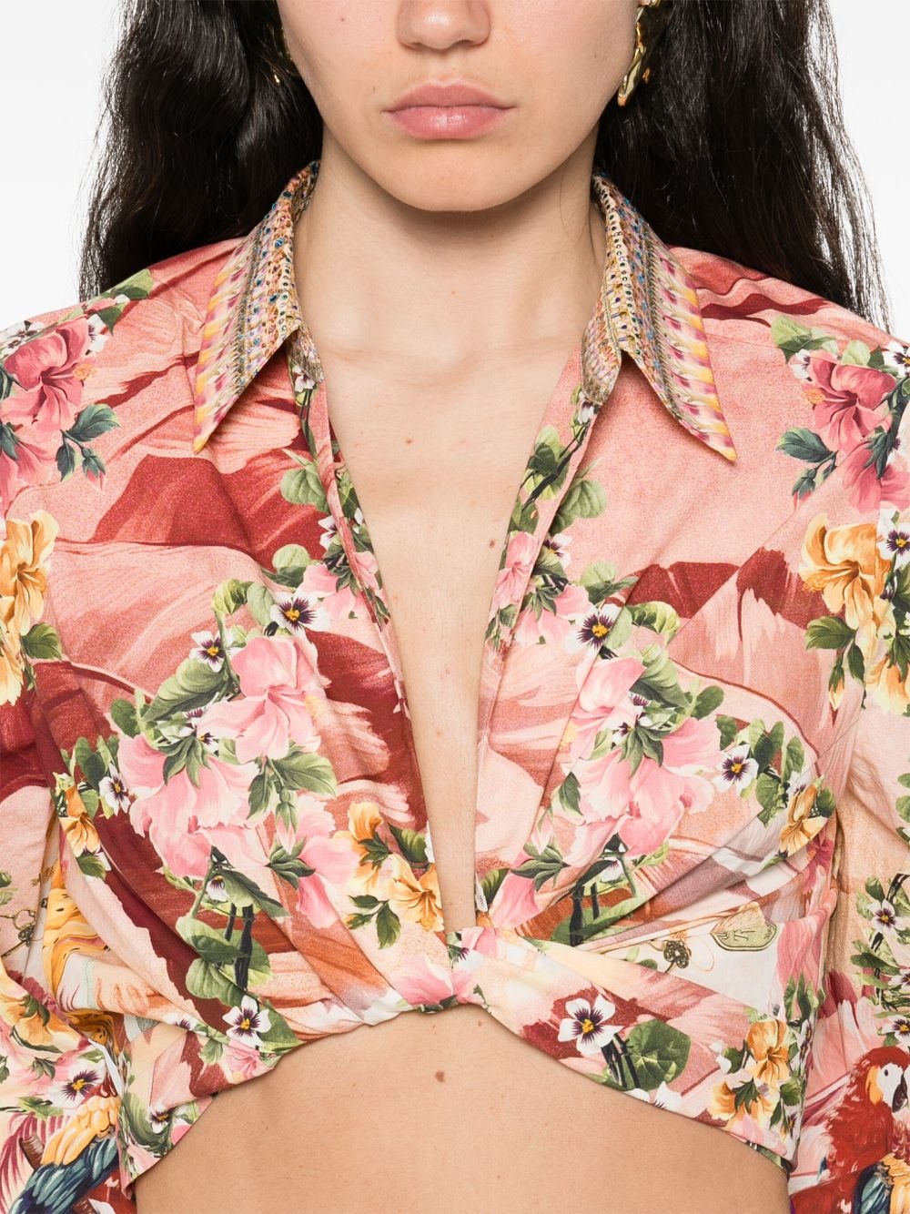 floral-print blouse - 5