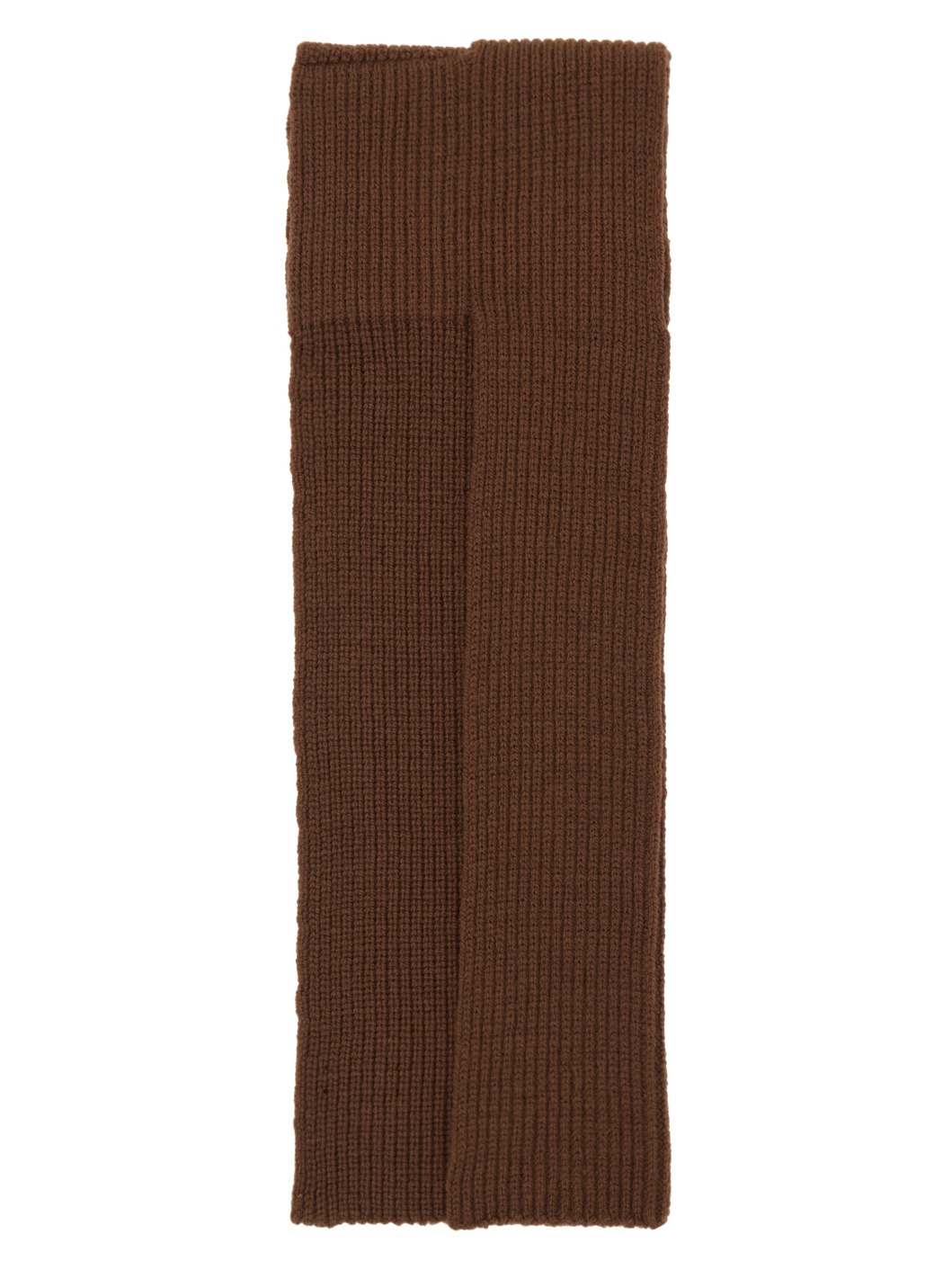 Brown Ribbed Scarf - 2