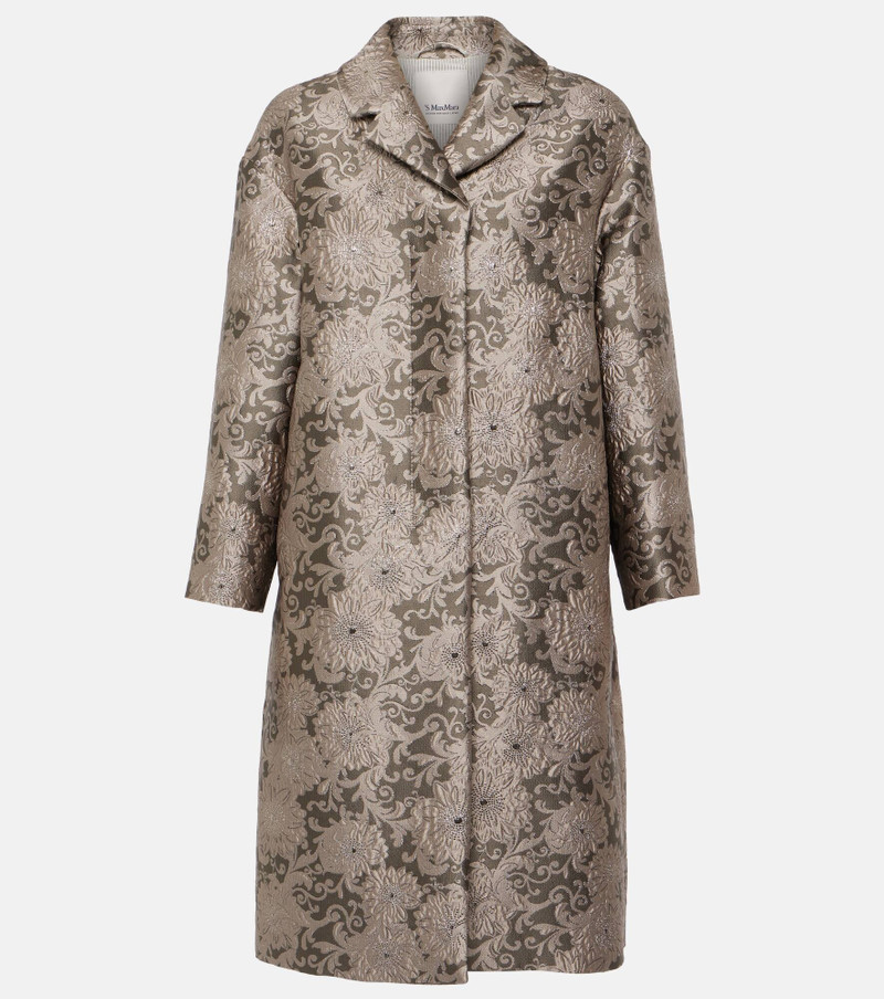 Effige floral-jacquard coat - 1
