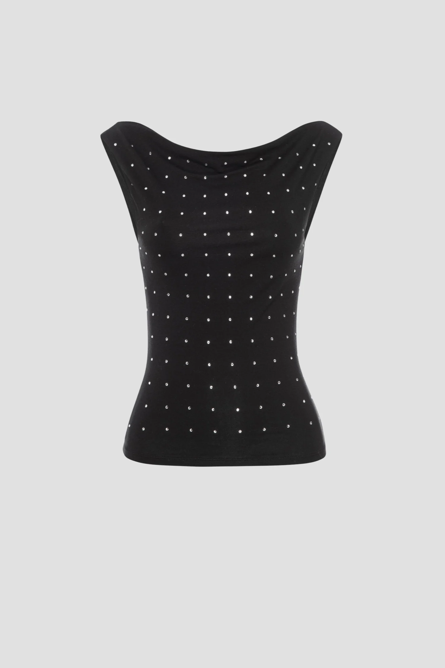 LANI TOP - BLACK RHINESTONE - 1