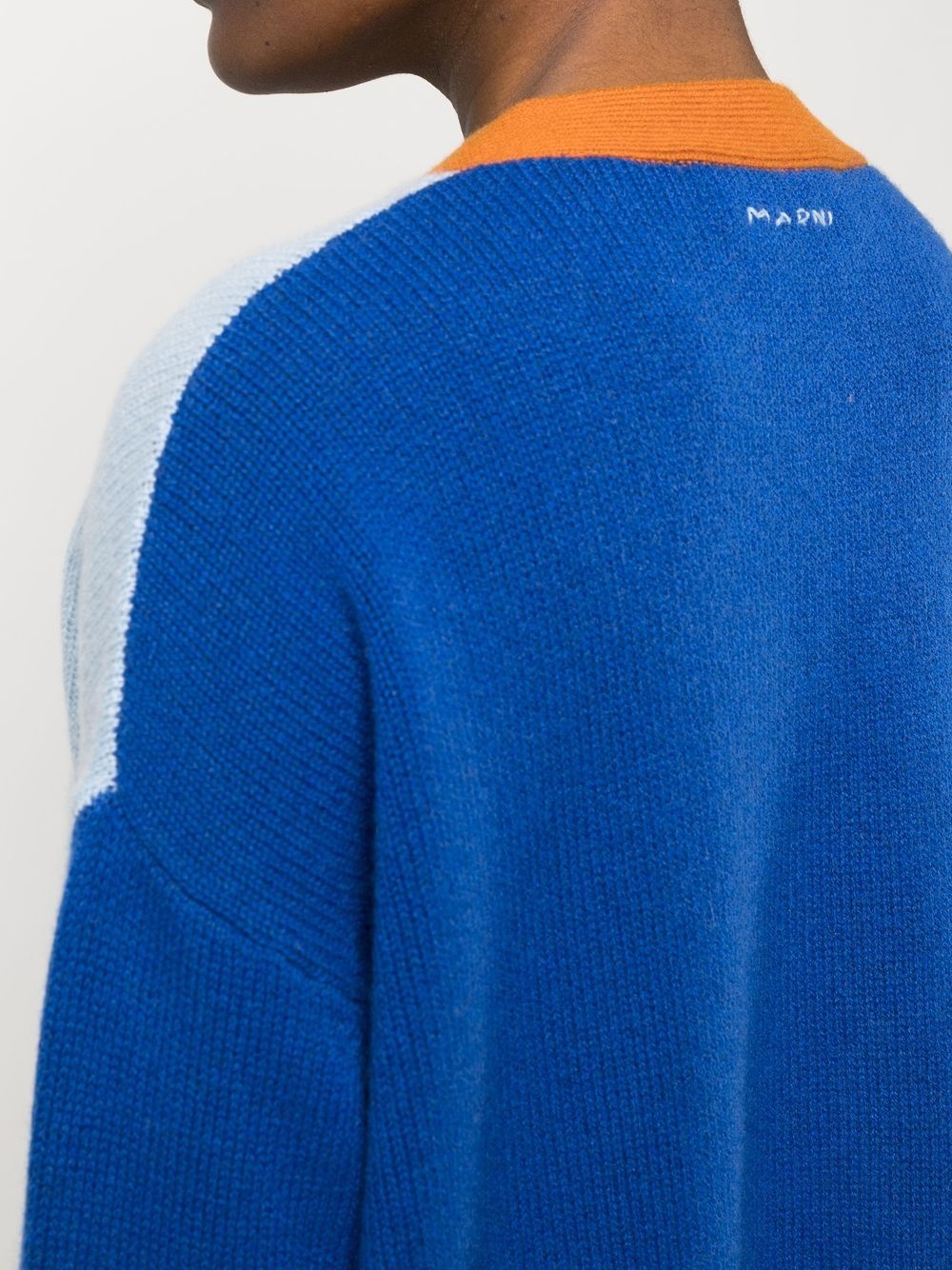 contrasting-trim knit cardigan - 5