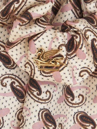 Etro paisley-print silk scrunchie outlook