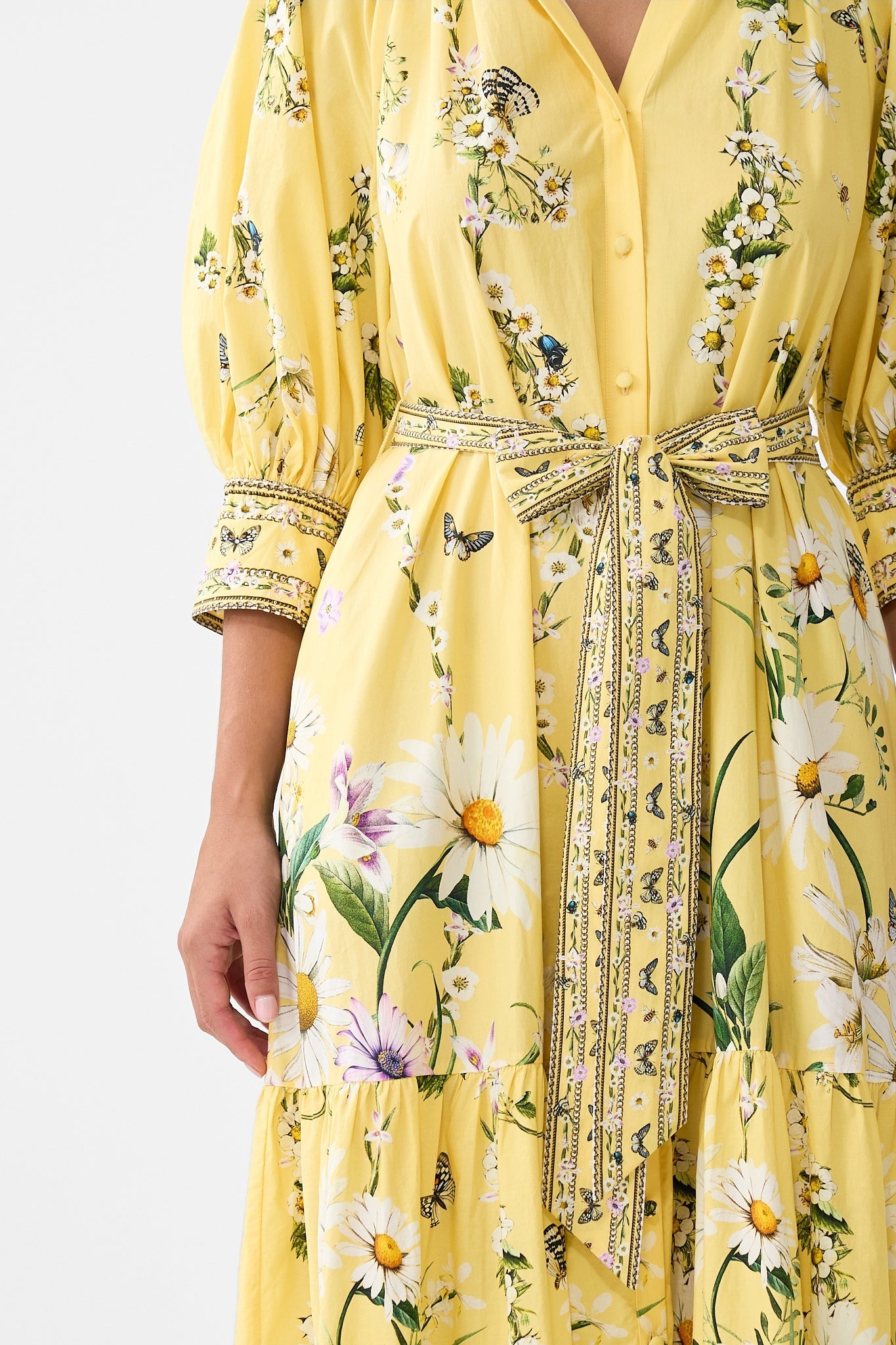 TIERED SHIRT DRESS WITH SHORT SLEEVE - 6