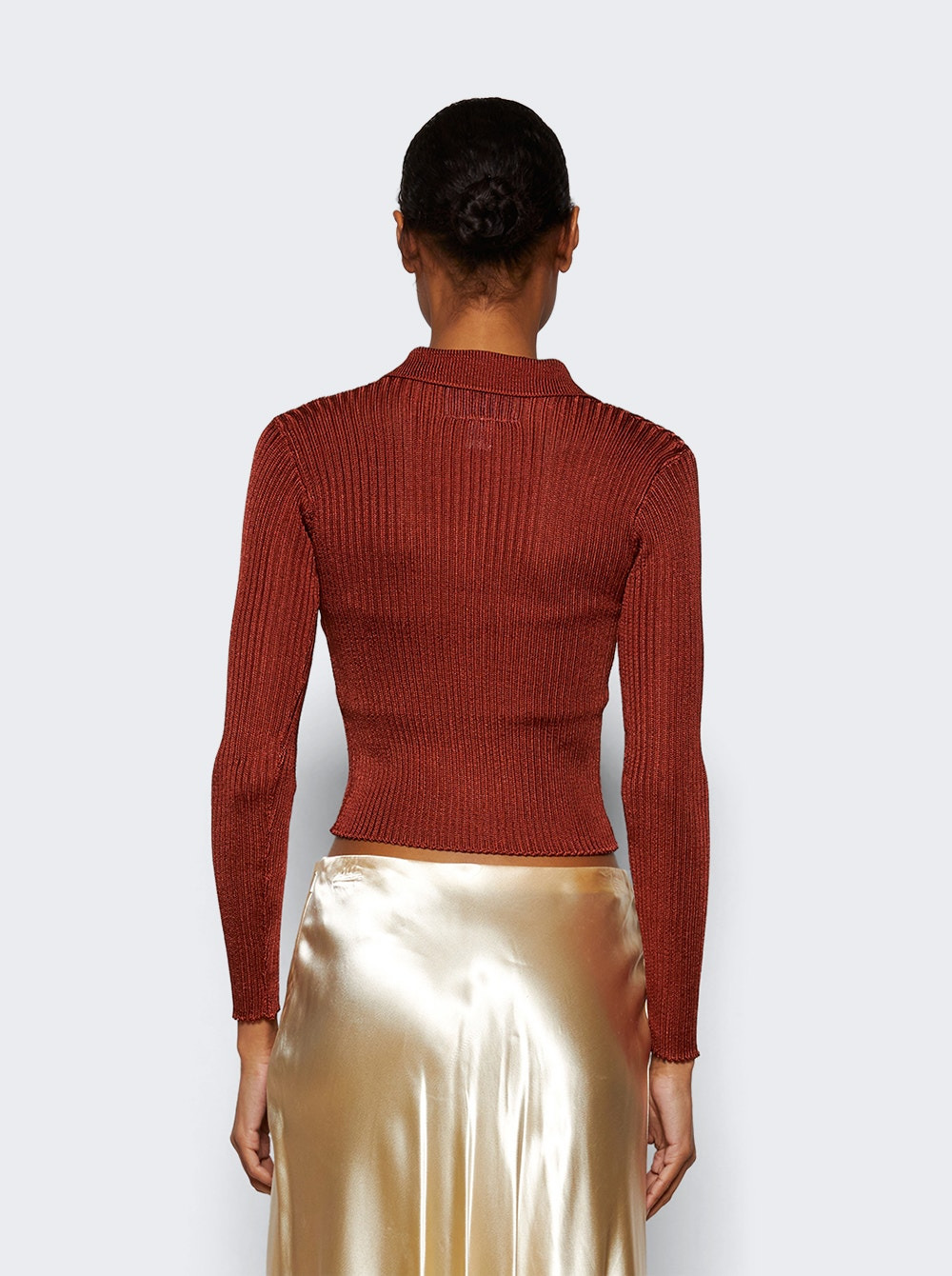 Ribbed Long Sleeve Cardigan Clay - 5