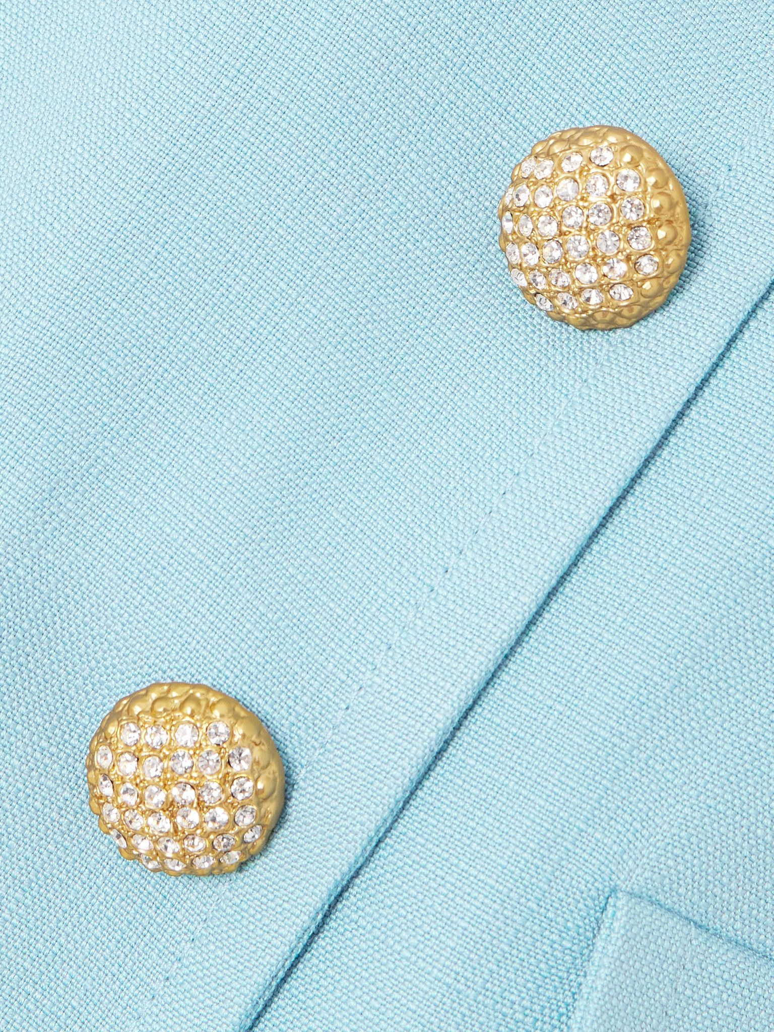 Cropped canvas jacket Light blue - 4