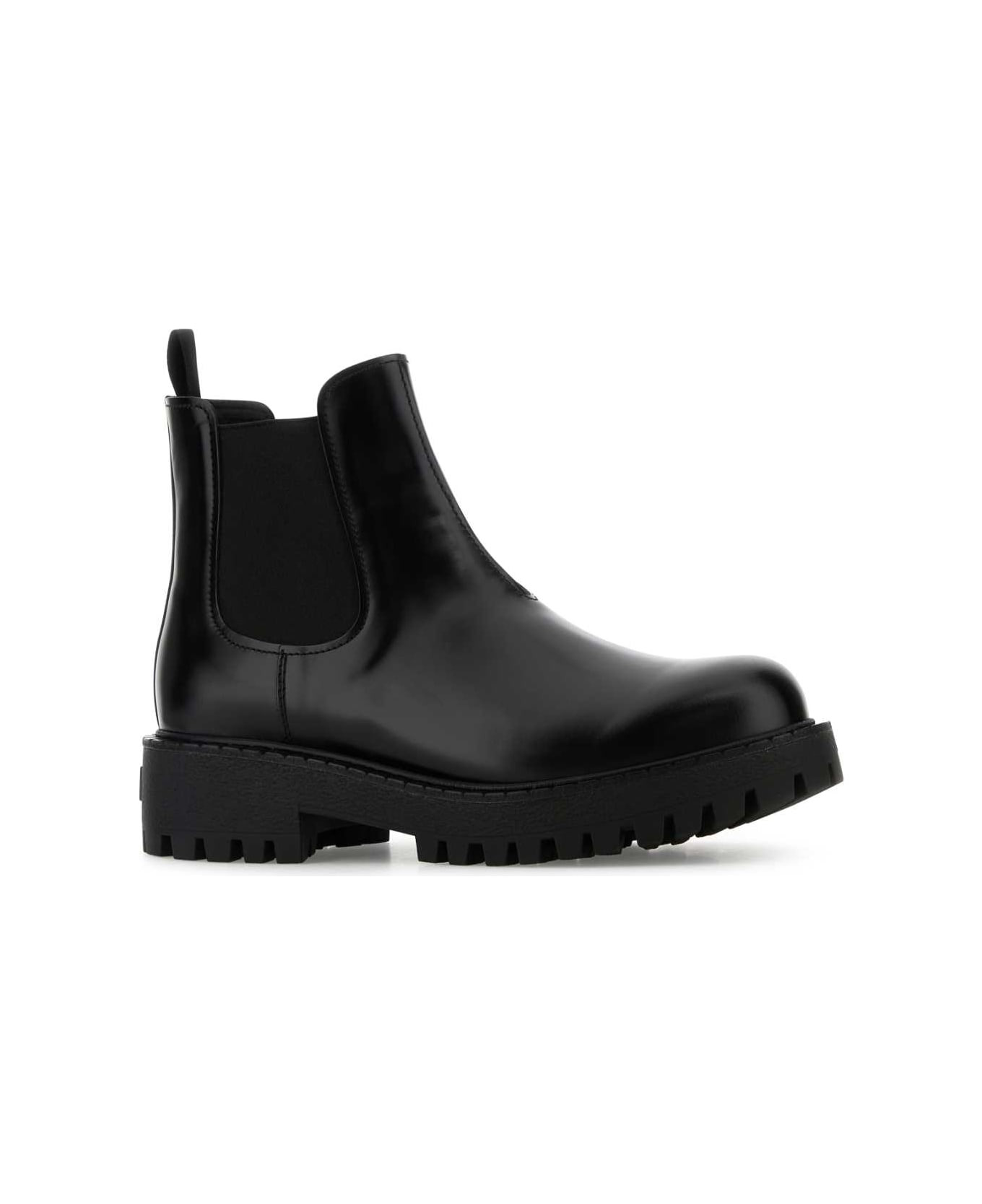 Black Leather Ankle Boots - 2