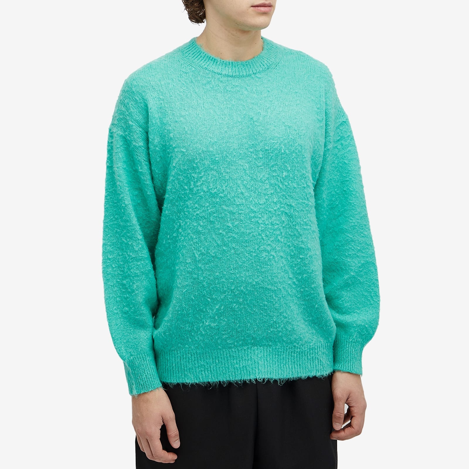 Auralee Brushed Wool Cashmere Crew Knit - 2