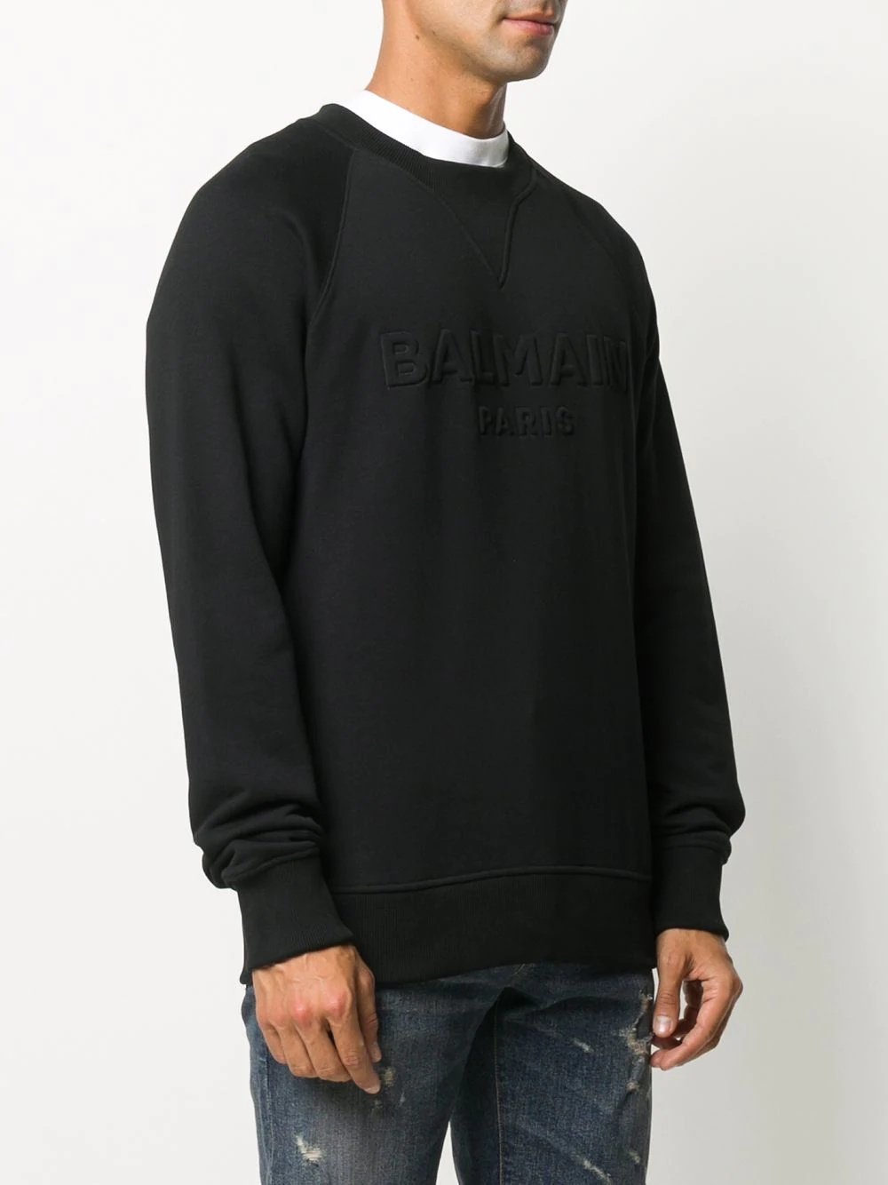 logo embossed sweatshirt - 3