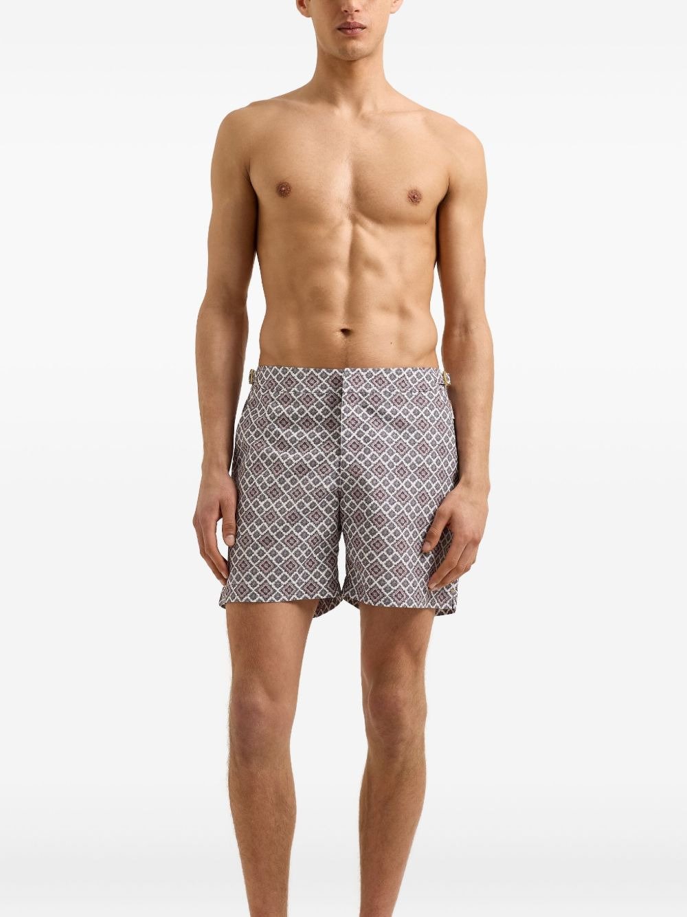 Bulldog geometric-print swim shorts - 3