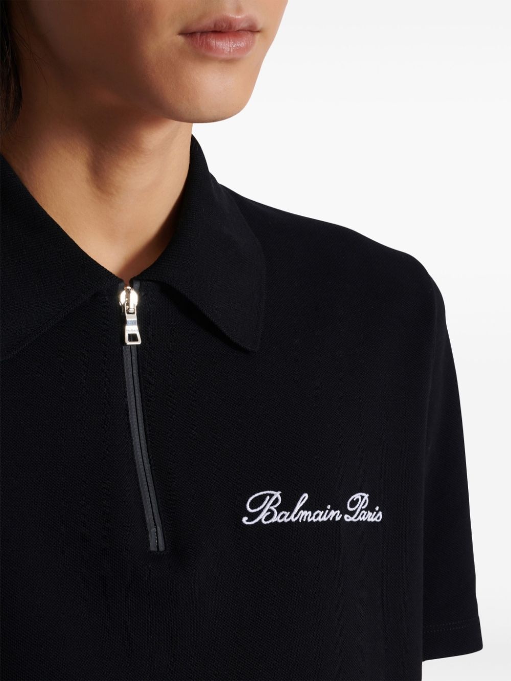 embroidered-logo cotton polo shirt - 7
