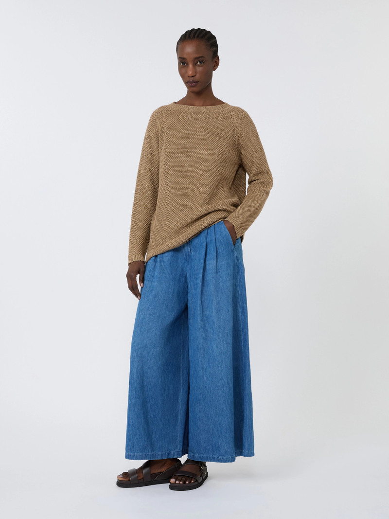 'S Max Mara ORO Lightweight linen sweater - DESERT outlook