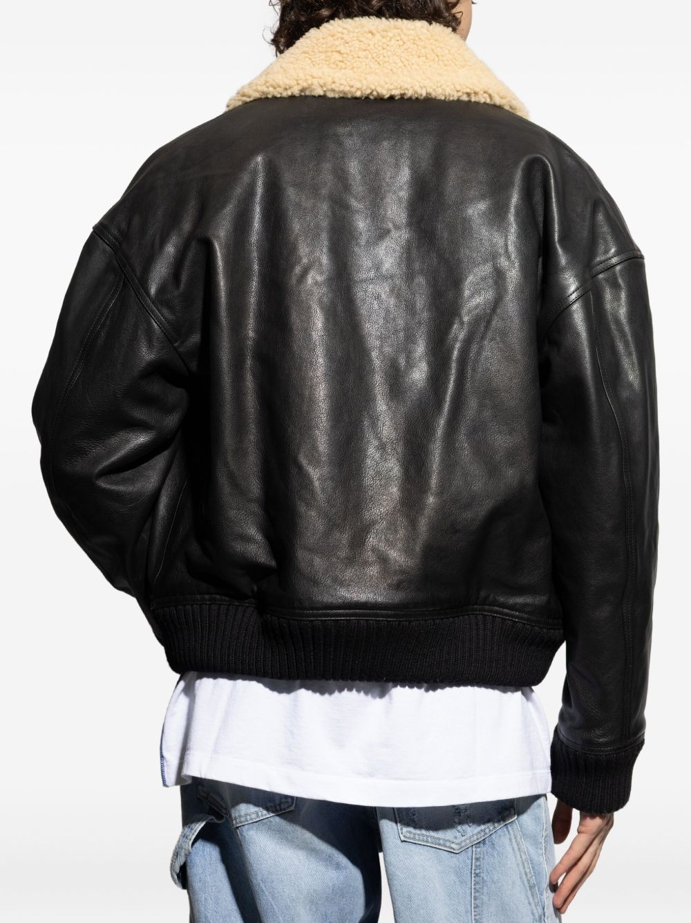 leather bomber jacket - 4