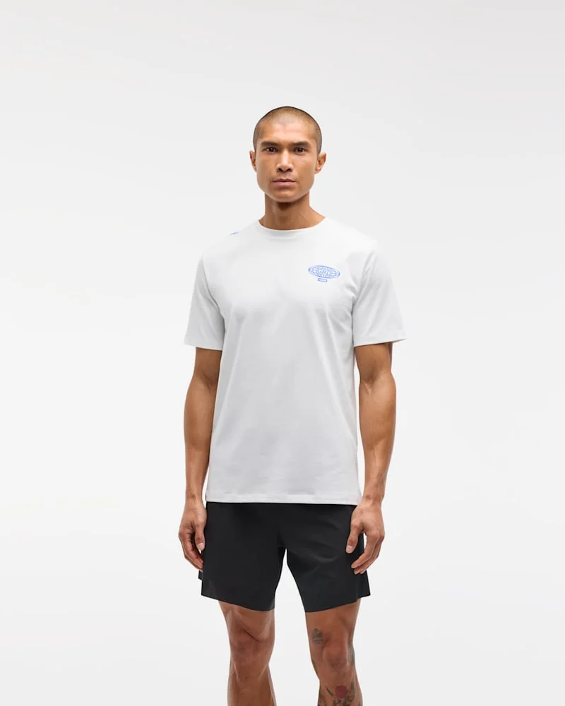 Men's Motion Party CTN SS Tee Shirt in White - 1