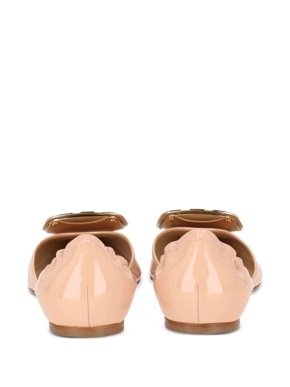 buckle-embellished patent-leather ballet flats - 3