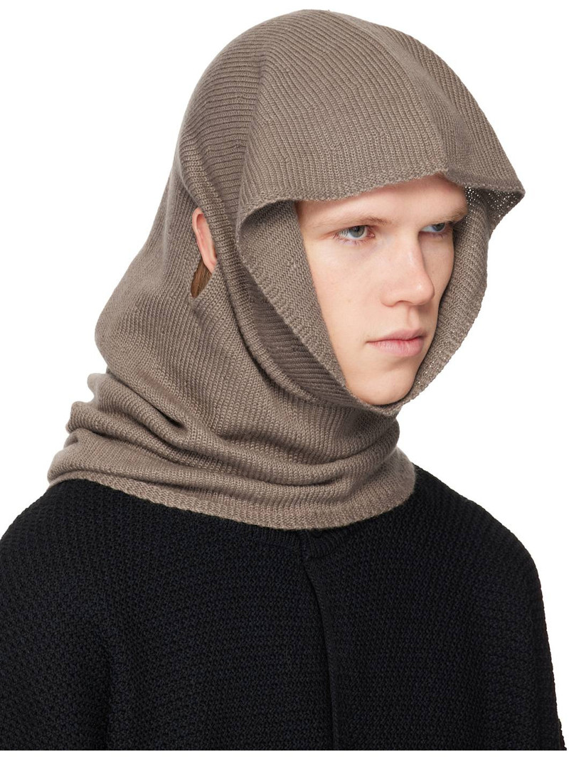 ISSEY MIYAKE Taupe Cashmere Winter Gear Snood outlook