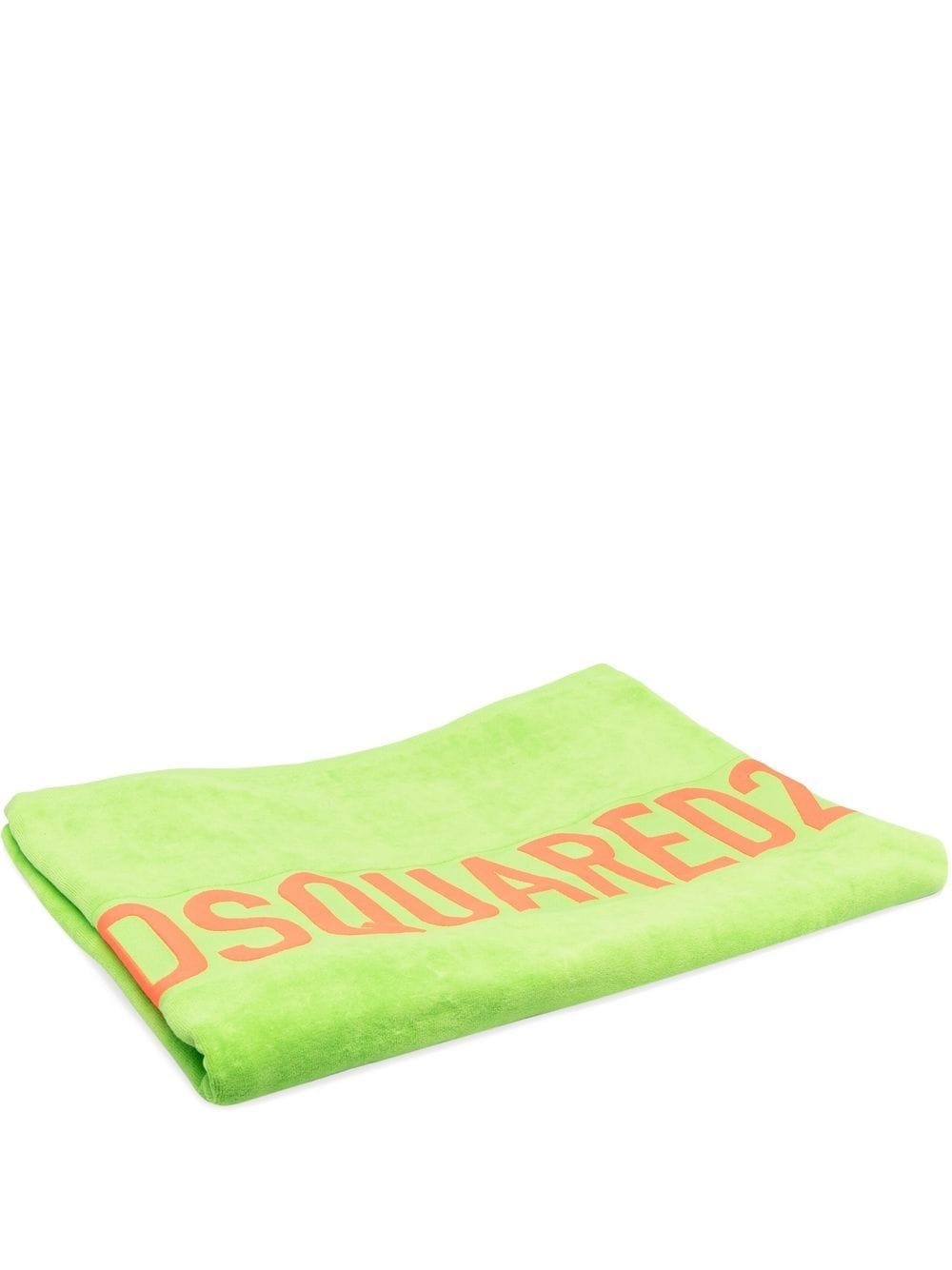 logo-print cotton towel - 1