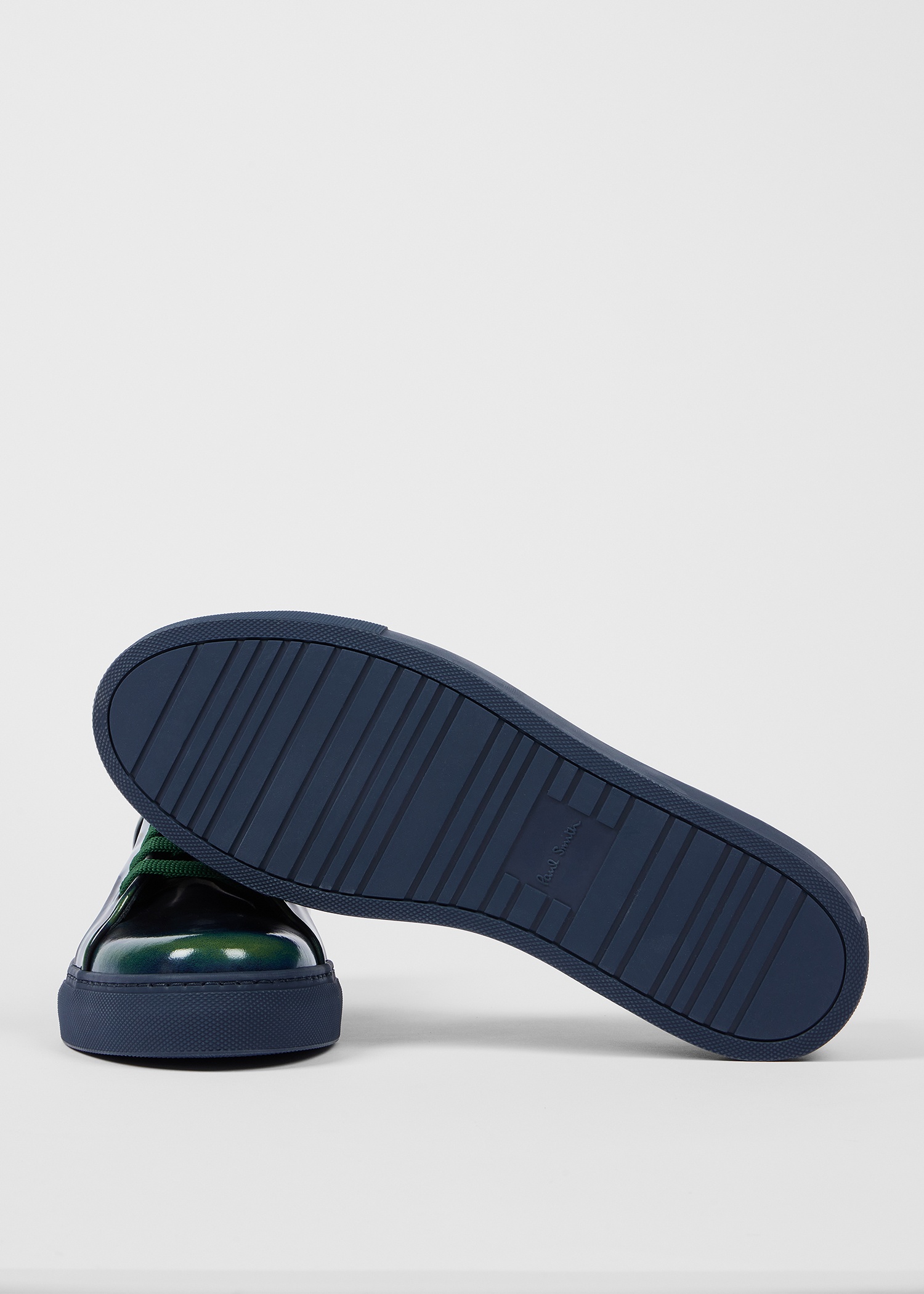 Navy and Green 'Basso' Trainers - 4