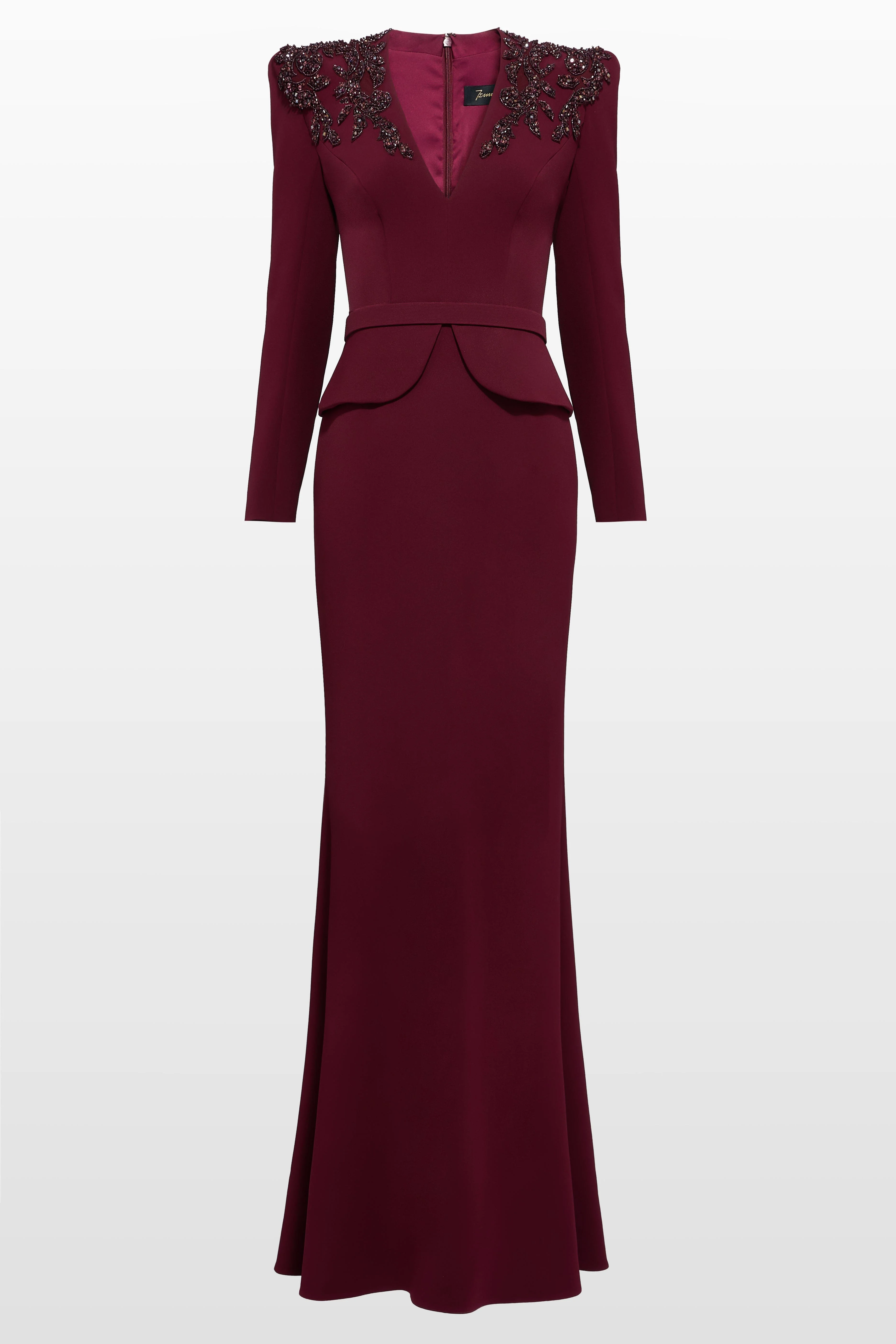 Jenny Packham Night Flowering Sequin-embellished V-neck Maxi Dress in Cardinal at Nordstrom - 1