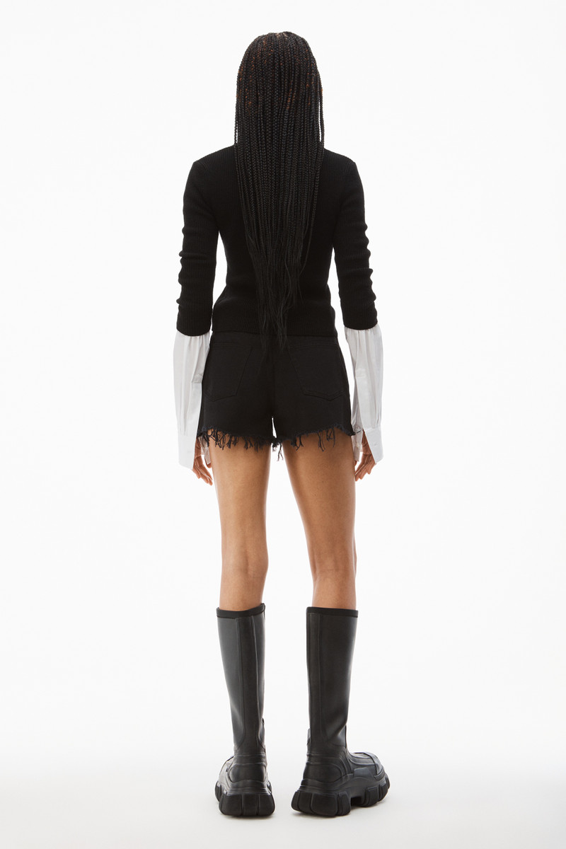 RIBBED CARDIGAN IN CLASSIC YAK 4