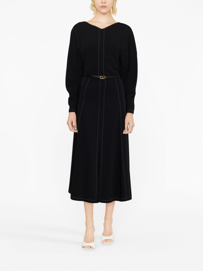 Stella McCartney stitched V-neck long-sleeve blouse outlook