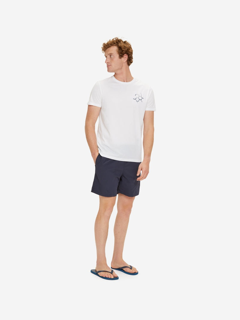 Derek Rose Men's T-Shirt Ripley 8 Pima Cotton Navy outlook