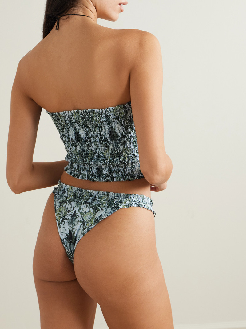 FAITHFULL Elisa Shirred Printed Recycled Bikini Top outlook