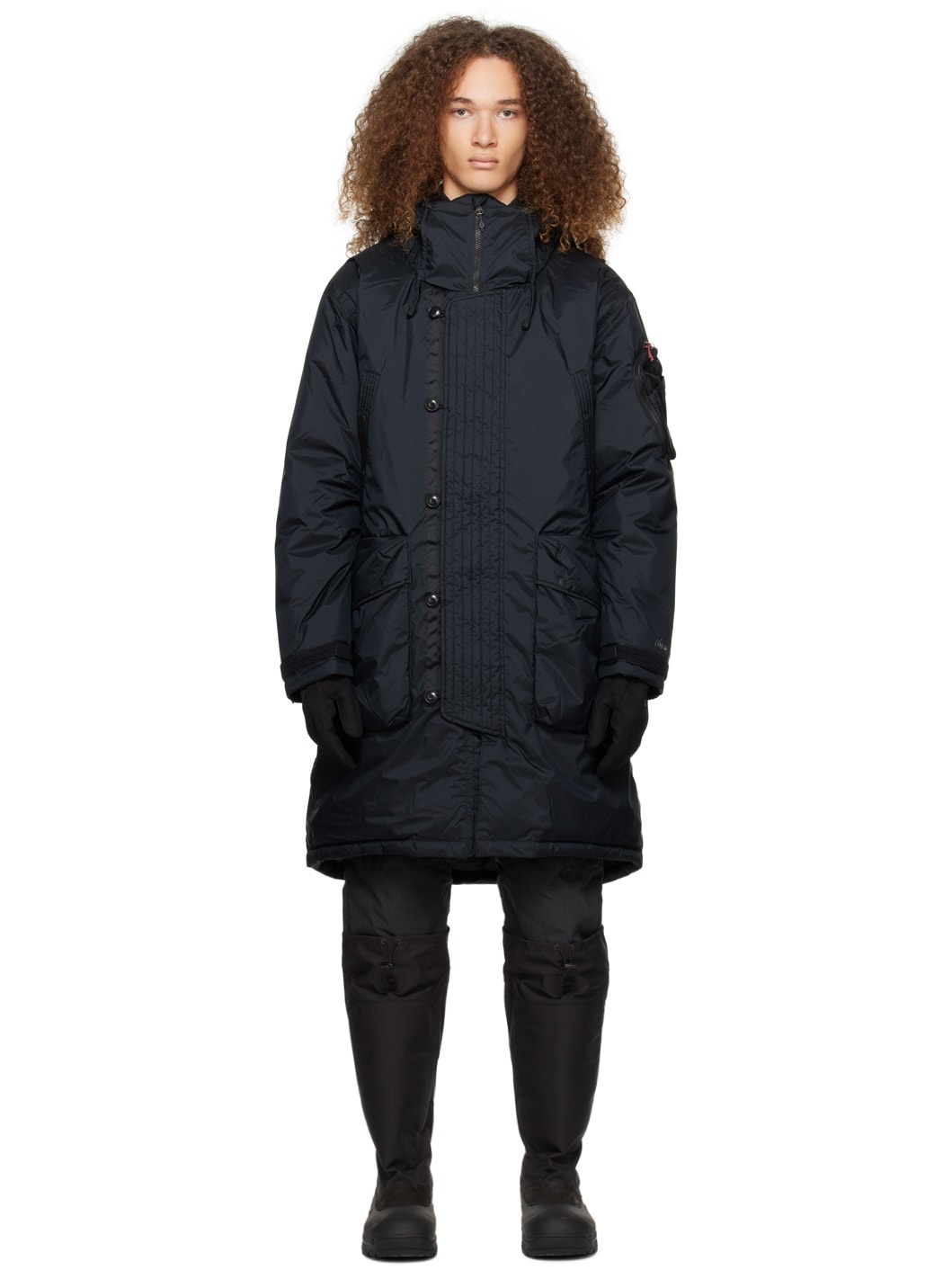 NANGA - dango4x NANGA Black Field Down Coat | REVERSIBLE