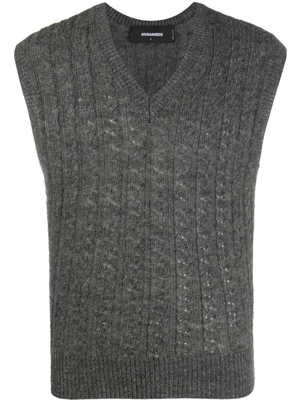 wool sleeveless jumper - 1