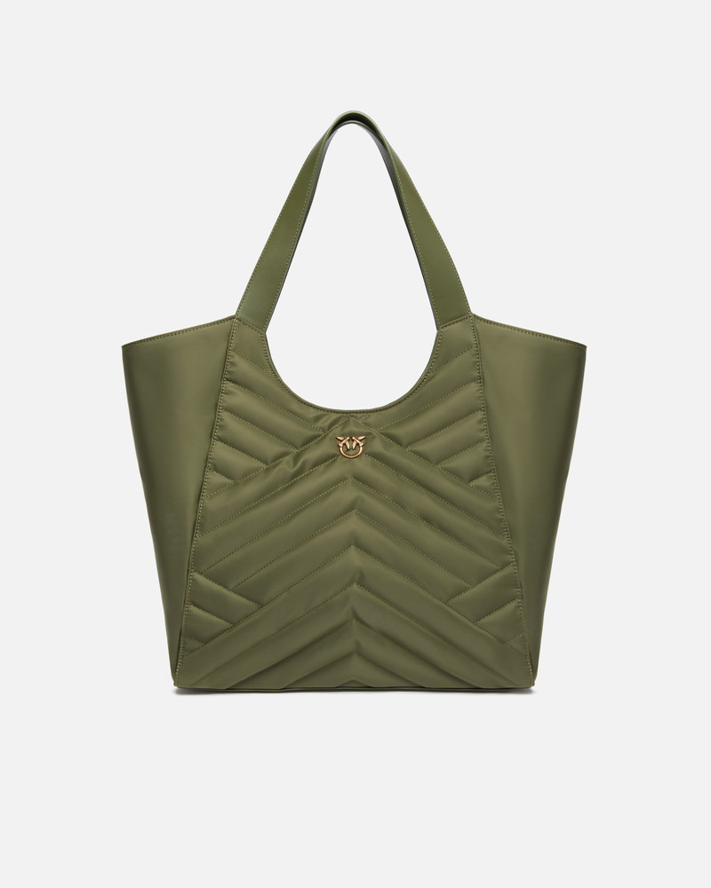 SHOPPER BAG IN PUZZLE-QUILTED RECYCLED FABRIC 1