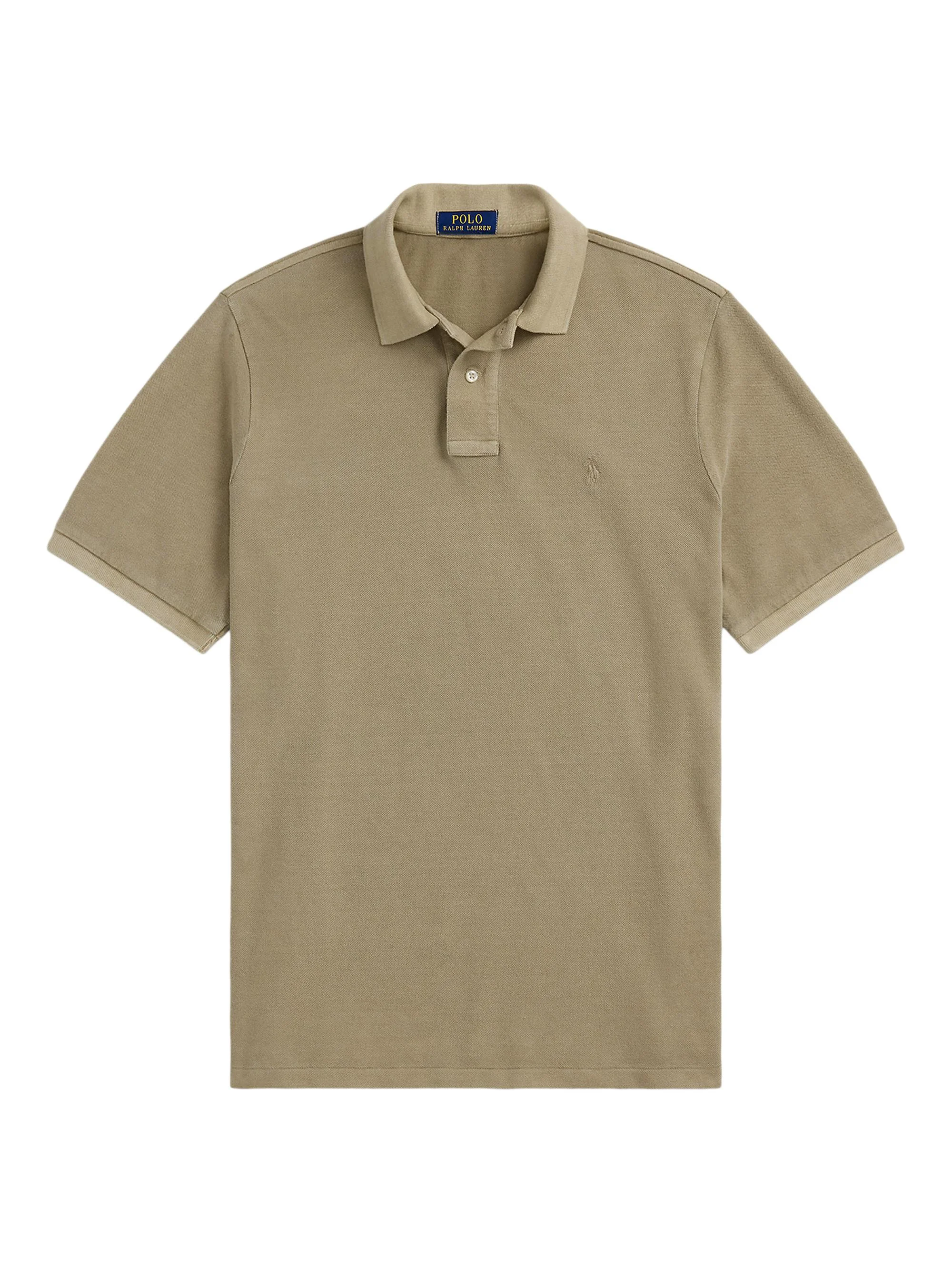 Men's Classic-Fit Mineral-Dyed Mesh Polo Shirt - Olive - 1
