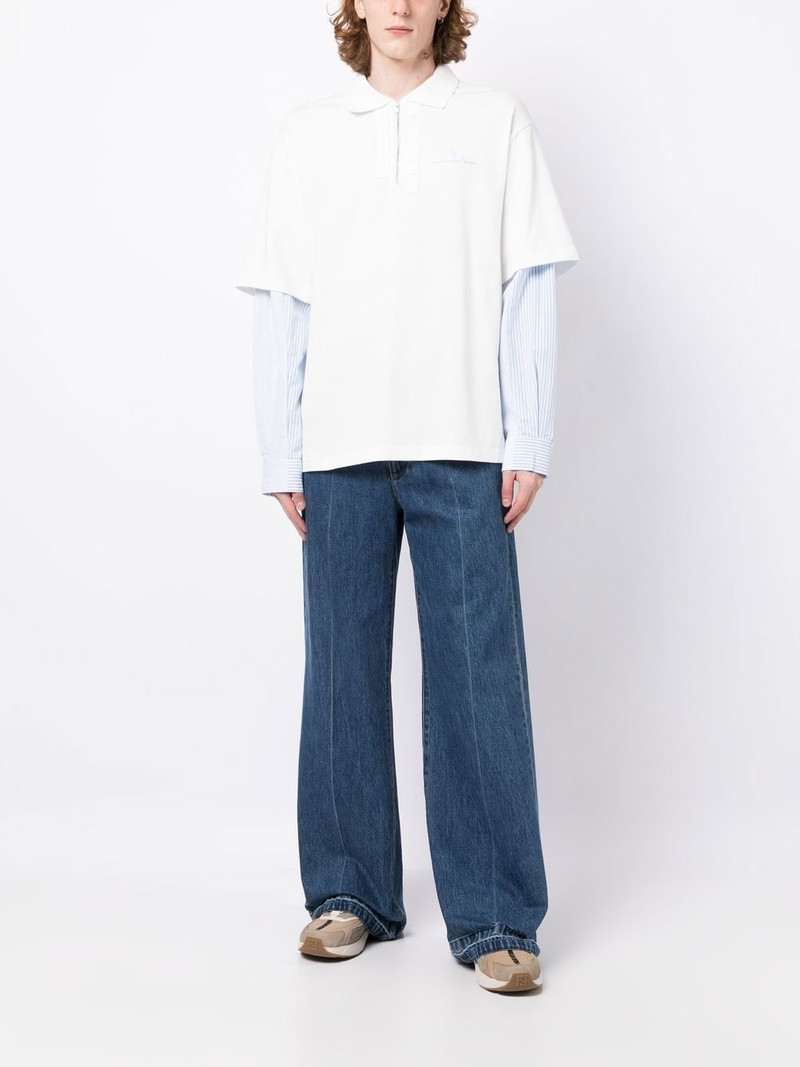 FENG CHEN WANG chest logo-print polo shirt outlook